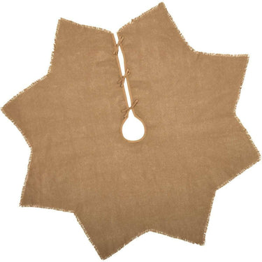 Burlap Natural Christmas Tree Skirt 48 VHC Brands - The Fox Decor